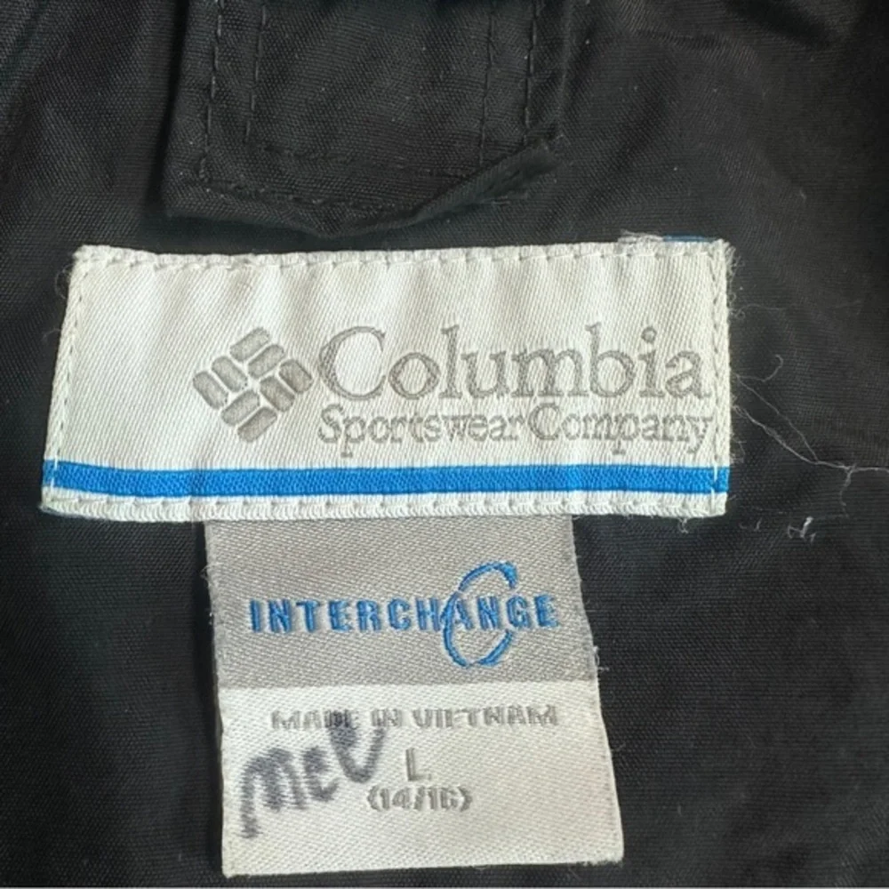 Columbia Interchange Hooded Rain Jacket Colorblock Blue Boys Size‎ L 14/16